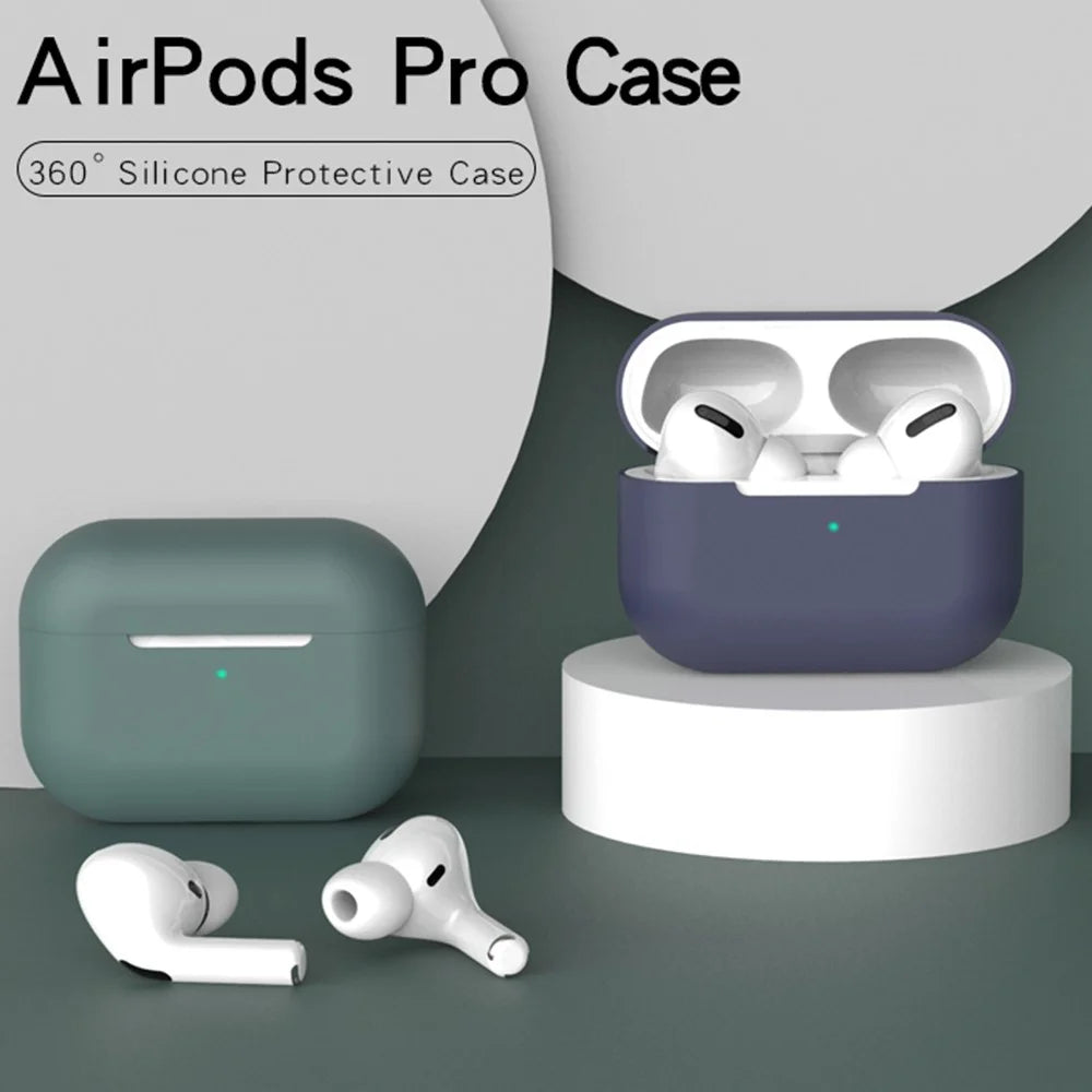 Silicone Case with Strap+Fixed Part for Apple AirPods Pro - Black - 5
