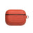 QIALINO For Apple AirPods Pro Shockproof Style Earphone Charging Box Protective Cover Cowhide Leather Case - Orange - 1
