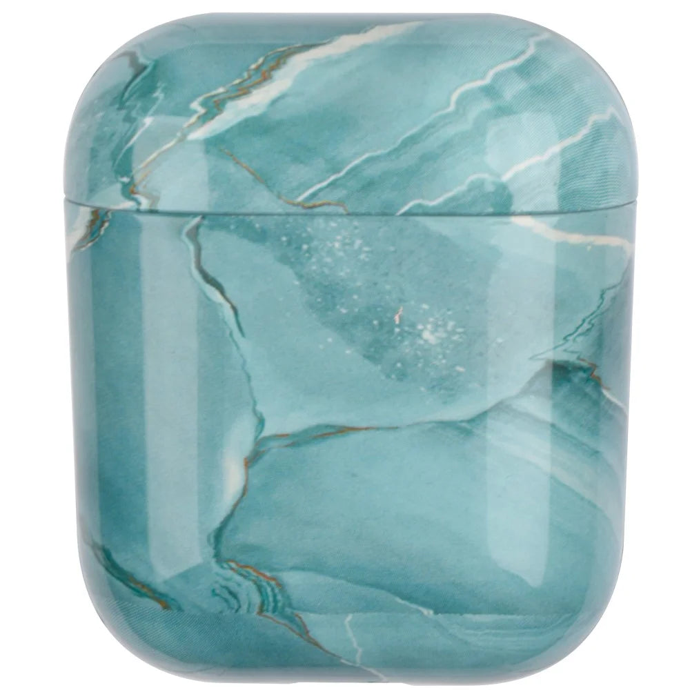 Water Transfer Printing Marble Pattern PC Case for Apple AirPods with Wireless Charging Case (2019)/AirPods with Charging Case (2019)/(2016) - Style H - 1