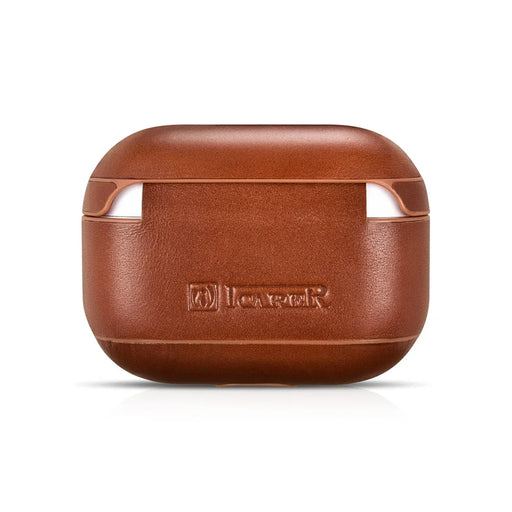 ICARER Genuine Leather Coated PC Case for Apple AirPods Pro - Dark Brown - 2