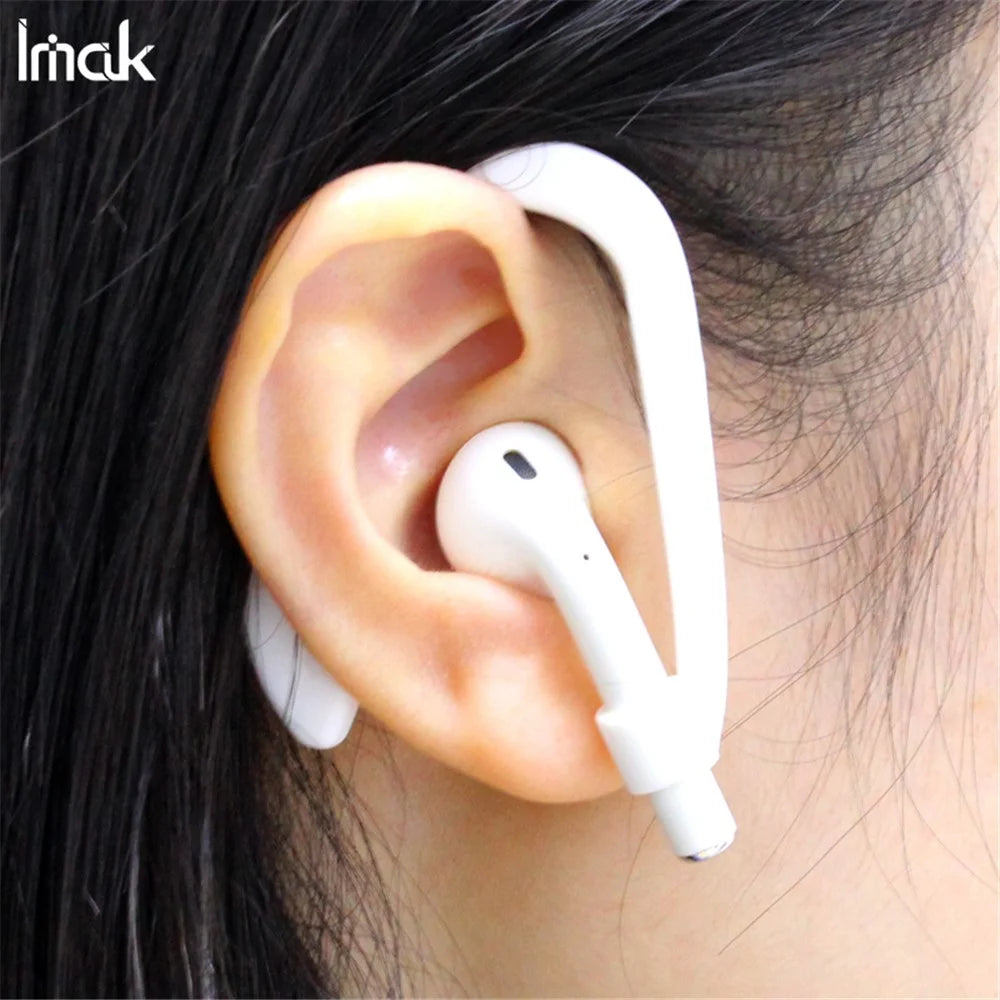 IMAK Silicone Ear Hooks for Apple AirPods Pro/AirPods with Charging Case (2016) (2019)/AirPods with Wireless Charging Case (2019) - White - 2