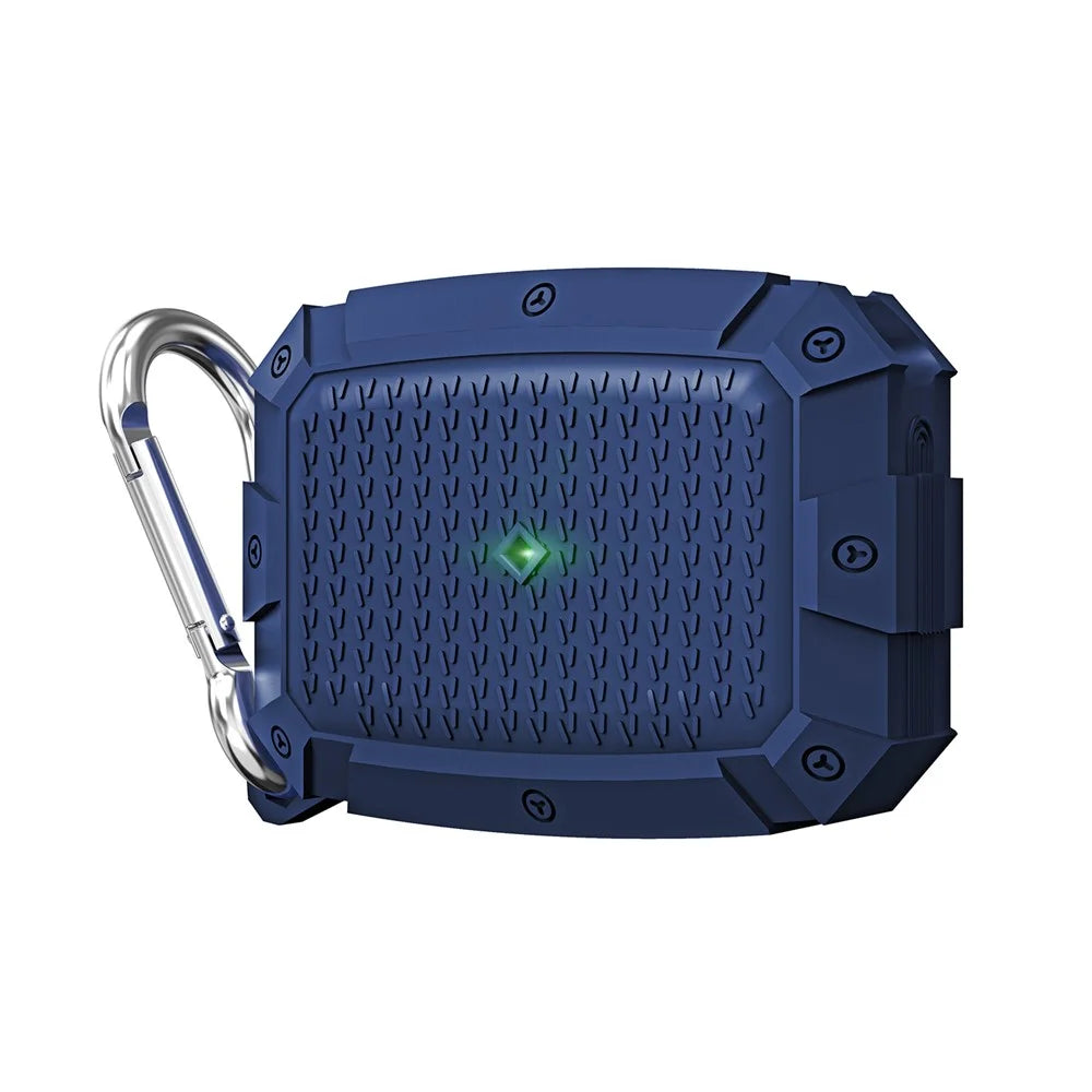 Armor Style TPU Cover with Hook for AirPods Pro - Blue - 1