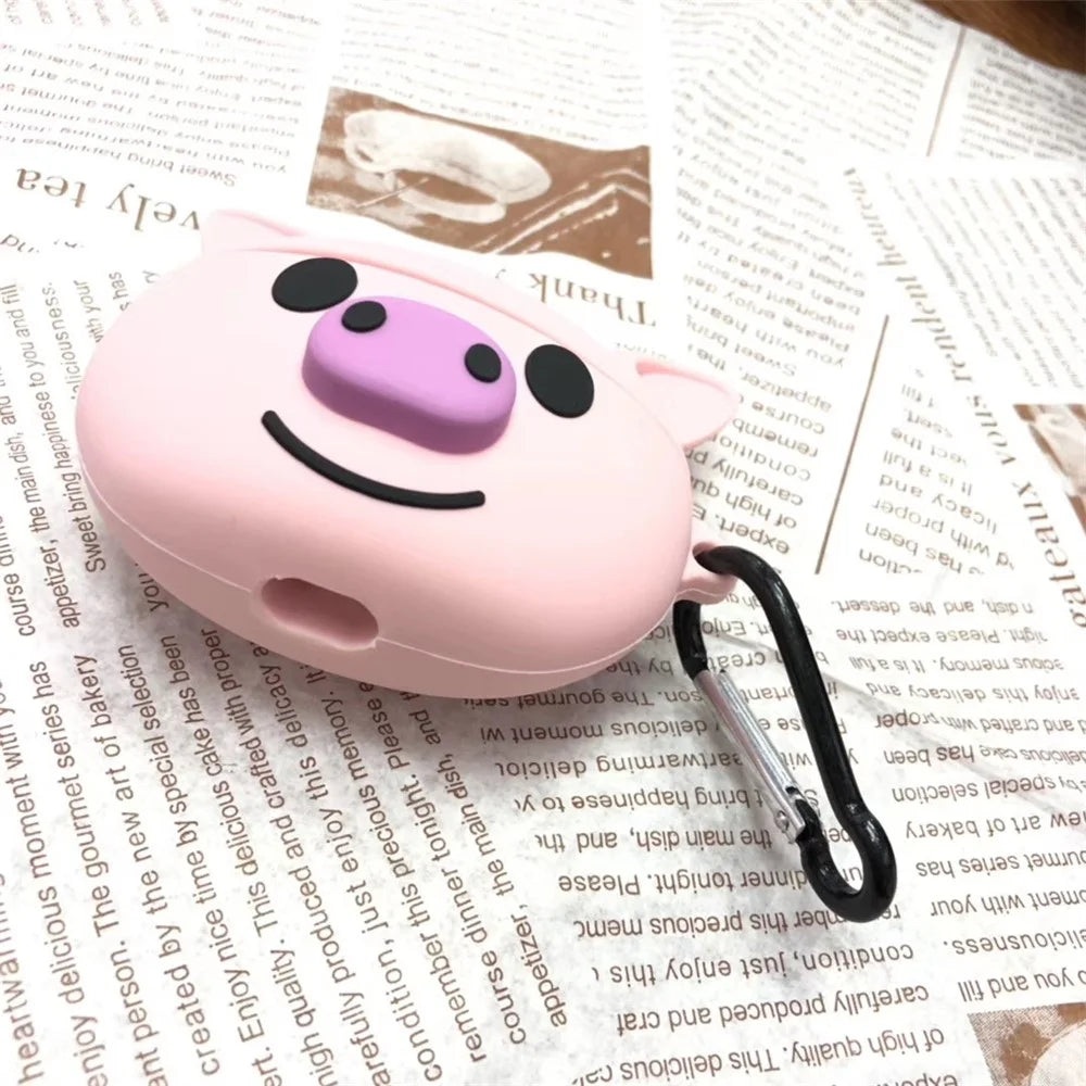 Cartoon Shape Silicone Earphones Case for Apple Airpods Pro - Pink Pig - 6