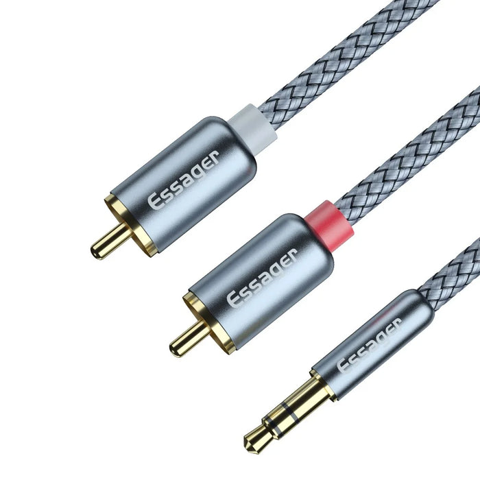 ESSAGER 3.5mm to 2 RCA Audio Splitter Cable 2m - 4