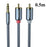 ESSAGER 3.5mm to 2-Male RCA Adapter Audio Stereo Cable 0.5m - 1