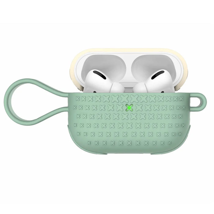 DIROSE Silicone Protective Case with Strap for Apple Airpods Pro - Green - 7