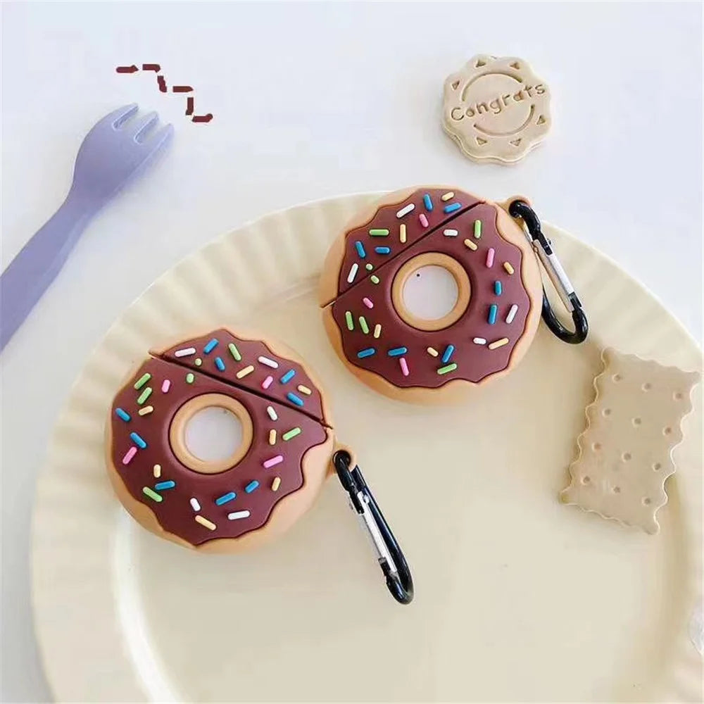 Creative Donuts Shape Silicone Earphones Case for Apple AirPods with Wireless Charging Case (2019)/AirPods with Charging Case (2019)/(2016) - 2