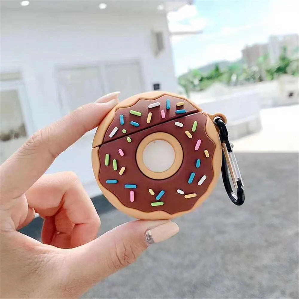 Creative Donuts Shape Silicone Earphones Case for Apple AirPods with Wireless Charging Case (2019)/AirPods with Charging Case (2019)/(2016) - 3
