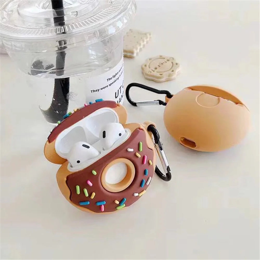 Creative Donuts Shape Silicone Earphones Case for Apple AirPods with Wireless Charging Case (2019)/AirPods with Charging Case (2019)/(2016) - 4