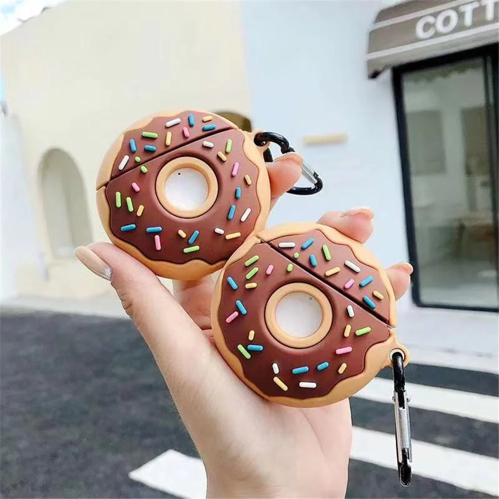 Creative Donuts Shape Silicone Earphones Case for Apple AirPods with Wireless Charging Case (2019)/AirPods with Charging Case (2019)/(2016) - 6