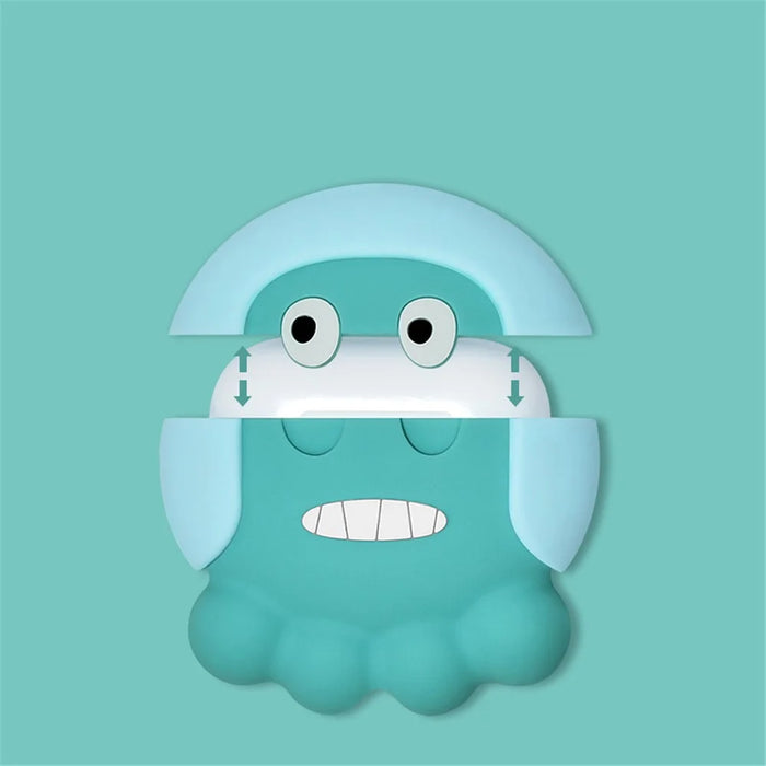 For AirPods Pro Octopus in Helmet Design Cute Earphone Charging Case Cover - Green - 2