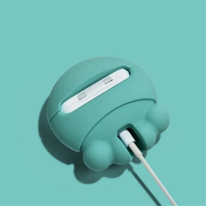 For AirPods Pro Octopus in Helmet Design Cute Earphone Charging Case Cover - Green - 5