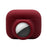 2-in-1 Silicone Protective Cover Case for Apple AirPods Pro AirTag - Wine Red - 2