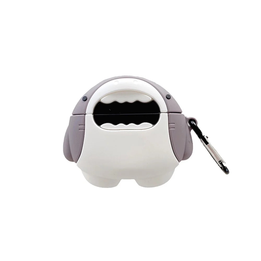 Cartoon Shark Design Silicone Bluetooth-compatible Earphone Protective Case Cover for Beats Studio Buds - 1