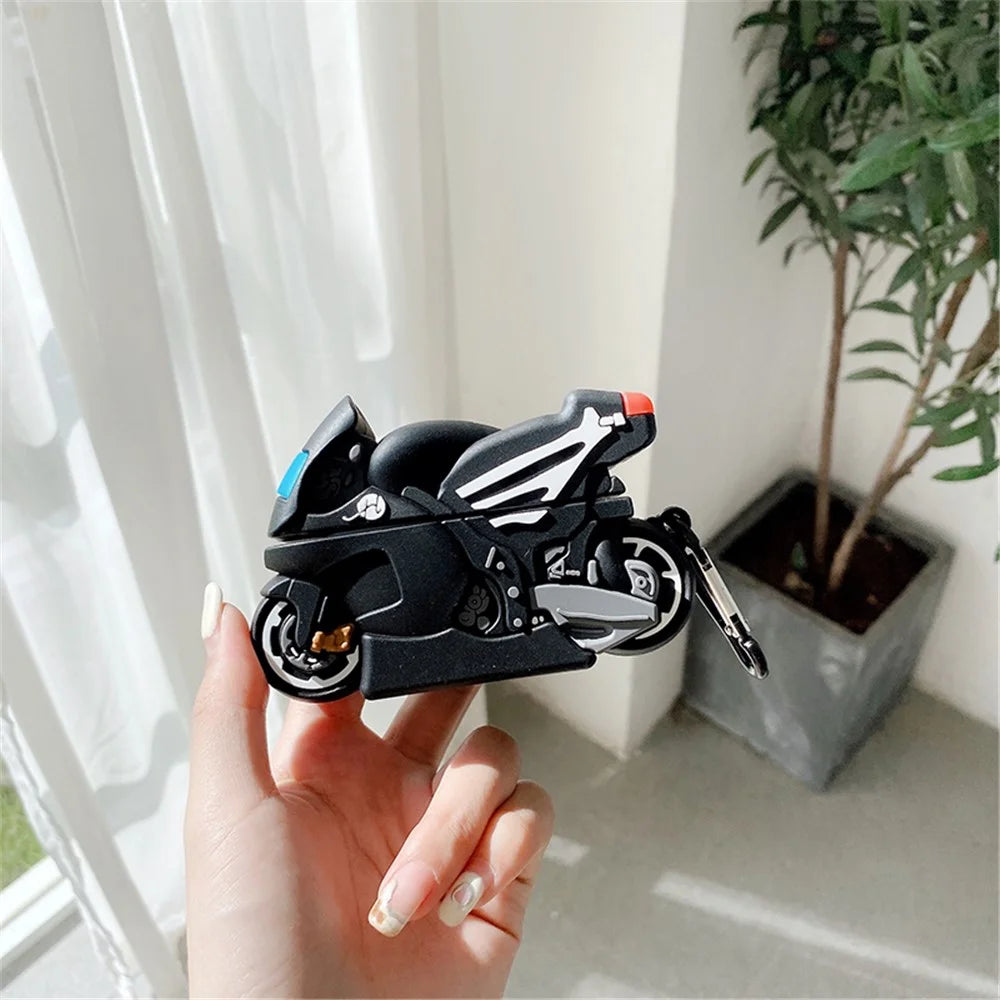 Motorcycle Shape Silicone Anti-Drop Protective Case Cover for Beats Studio Buds Bluetooth-compatible Earphone - 4