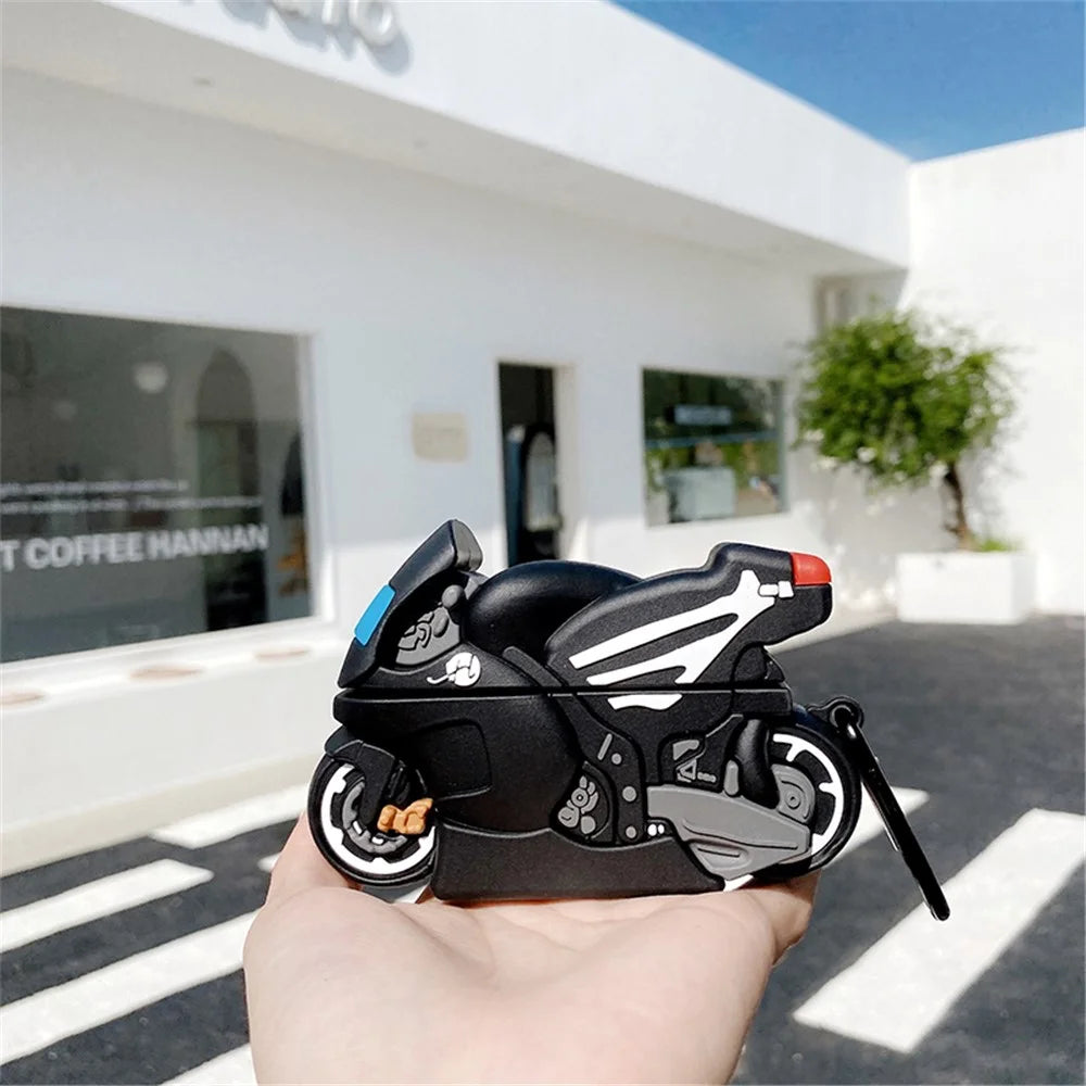 Motorcycle Shape Silicone Anti-Drop Protective Case Cover for Beats Studio Buds Bluetooth-compatible Earphone - 5