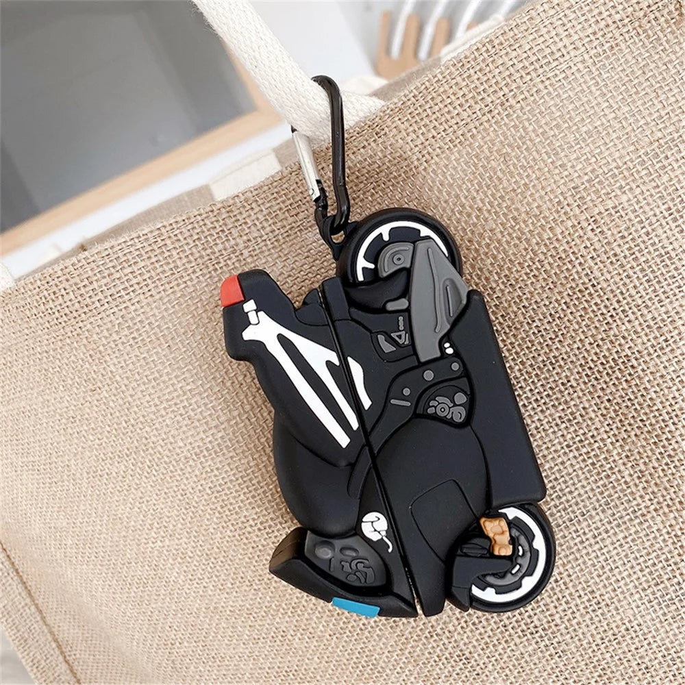 Motorcycle Shape Silicone Anti-Drop Protective Case Cover for Beats Studio Buds Bluetooth-compatible Earphone - 6