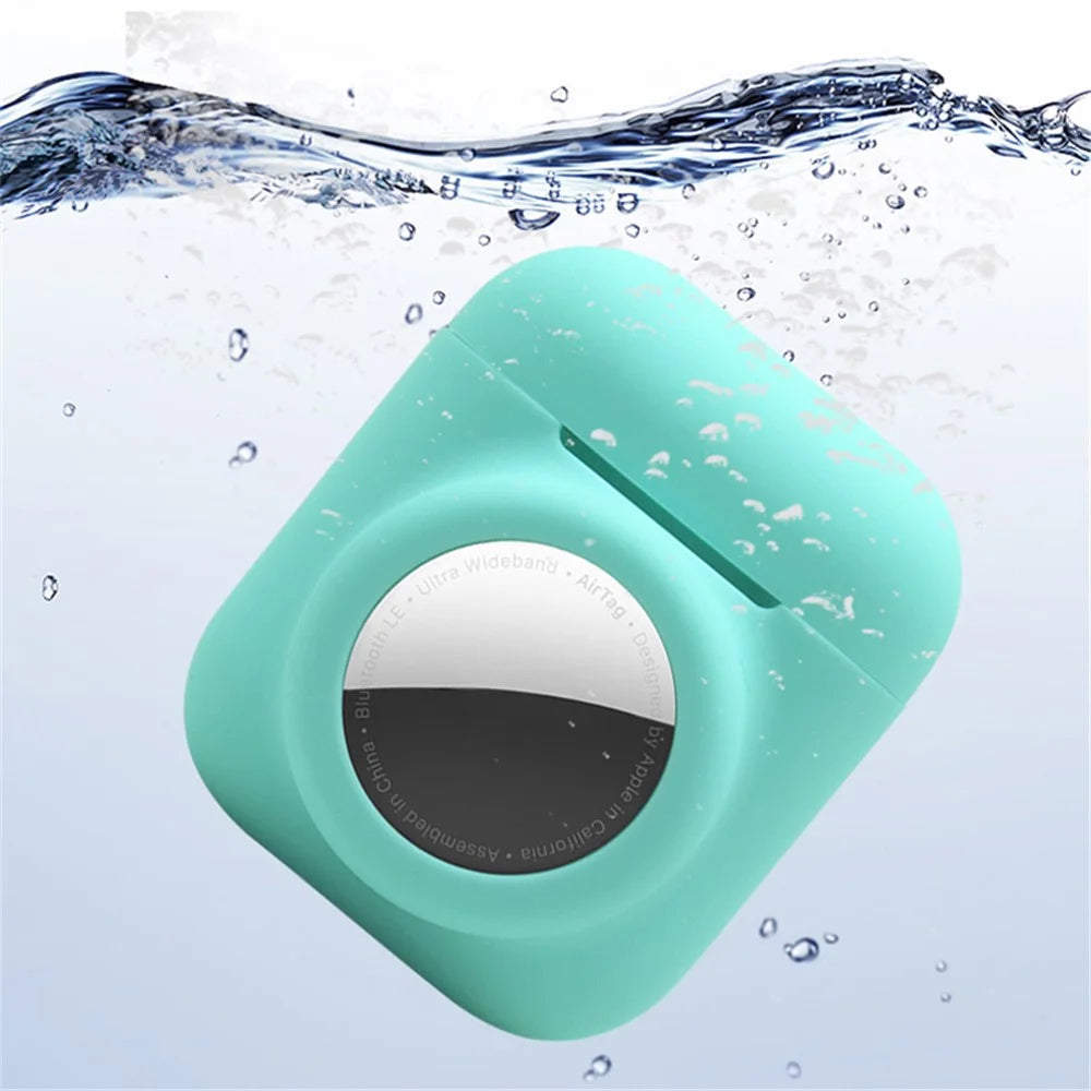 2-in-1 Silicone Protective Cover Case for Apple AirPods with Charging Case (2016)/(2019) / AirPods with Wireless Charging Case (2019) + AirTag - Dark Blue - 4