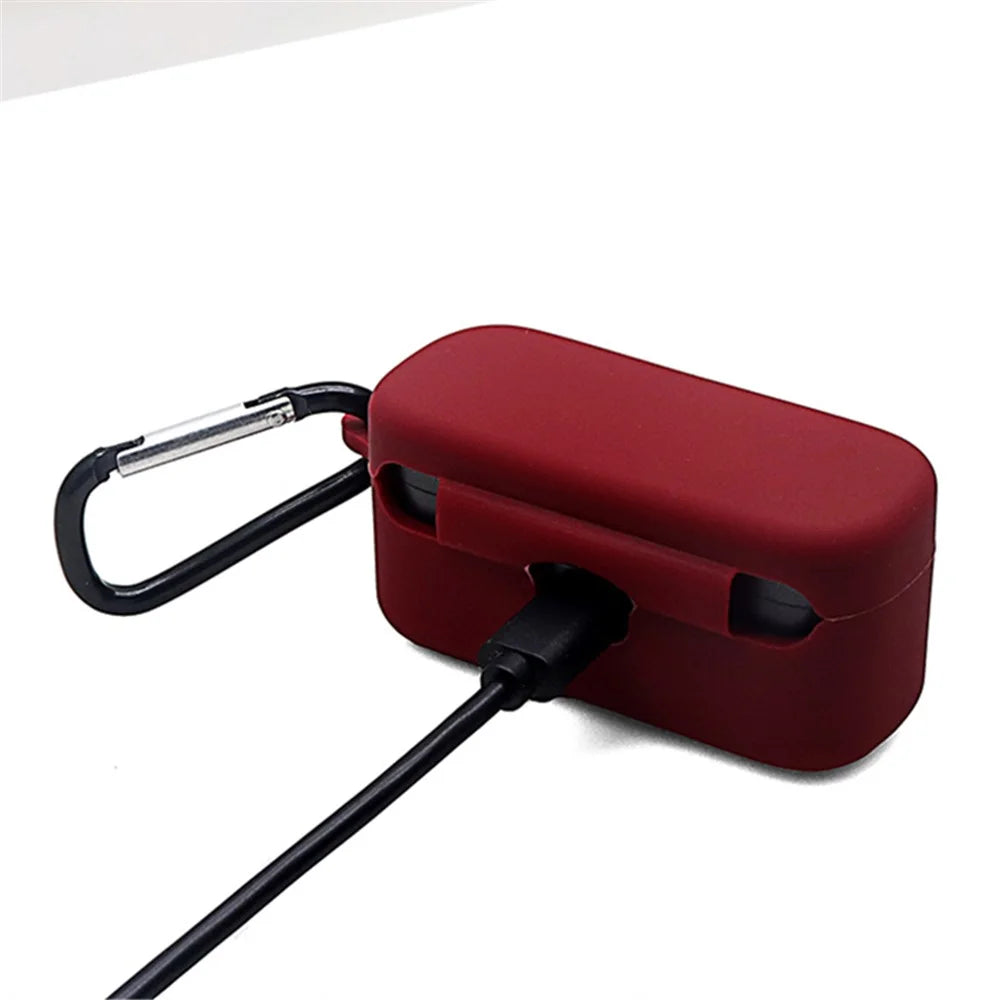 Bluetooth-compatible Earphone Soft Silicone Protective Case Anti-lost Cover for FIIL T1 Pro - Purple - 3