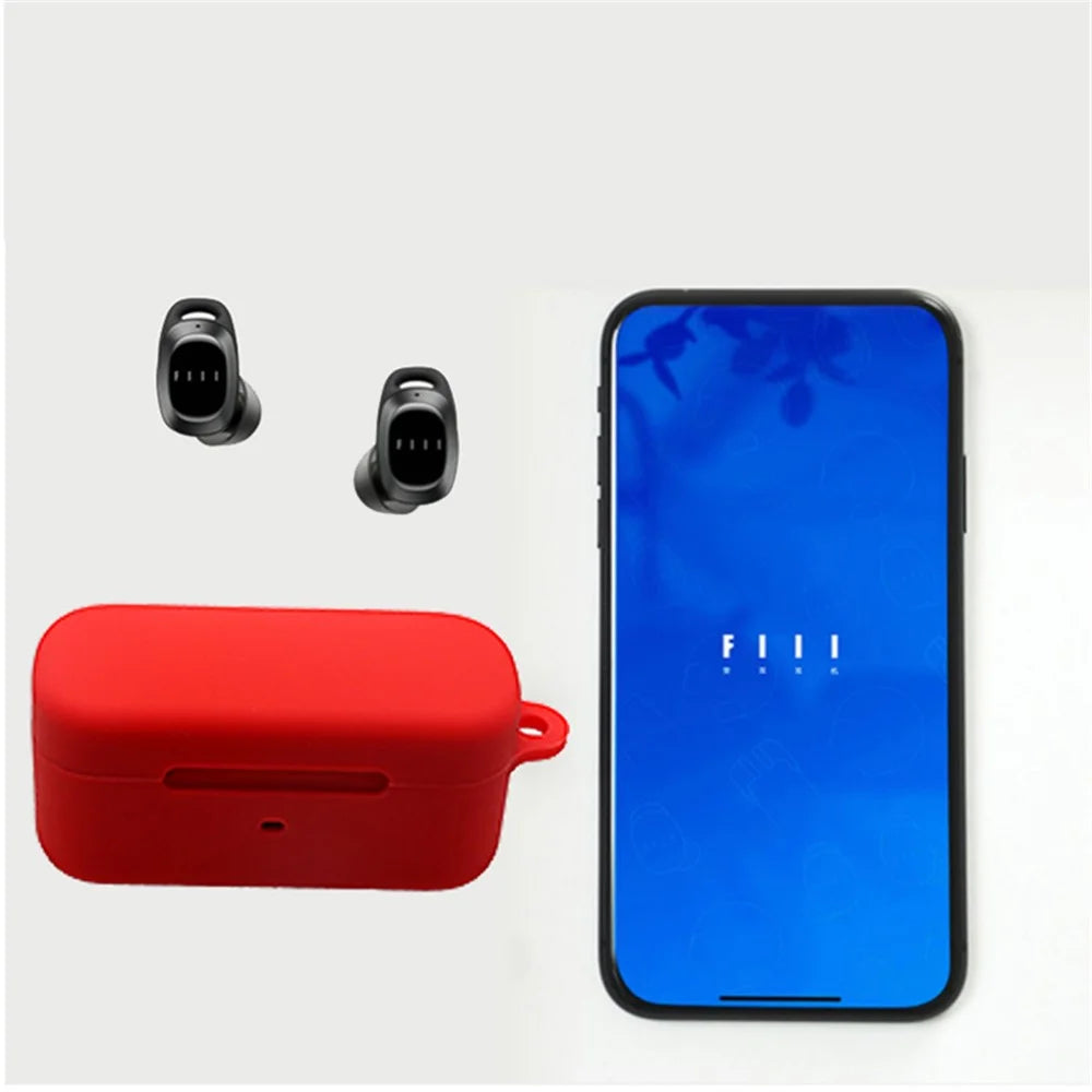 Bluetooth-compatible Earphone Soft Silicone Protective Case Anti-lost Cover for FIIL T1 Pro - Purple - 4