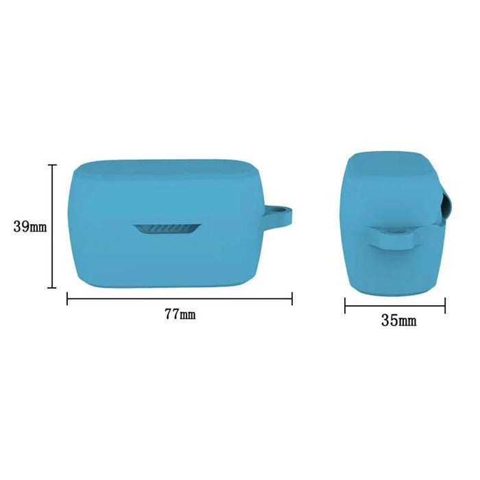 Bluetooth-compatible Earphone Silicone Protective Case Cover with Anti-lost Buckle for JBL T280TWS X - White - 4