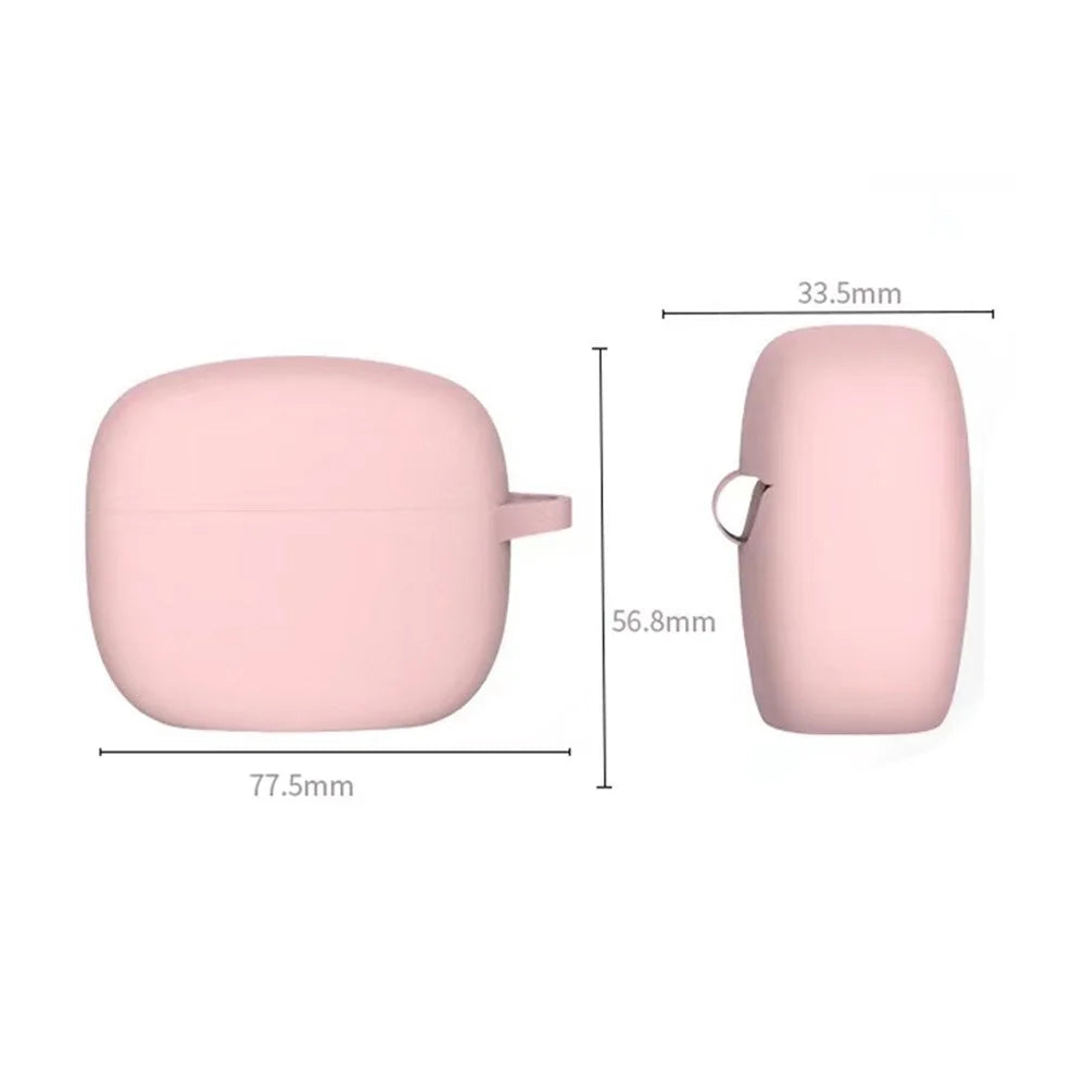 Soft Silicone Bluetooth-compatible Earphone Protective Case Cover with Anti-lost Buckle for JBL TUNE215TWS - White - 4