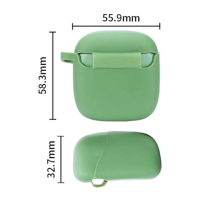 Durable Silicone Bluetooth-compatible Earphone Case Protective Cover Shell with Anti-lost Buckle for JBL TUNE220TWS - Grass Green - 4