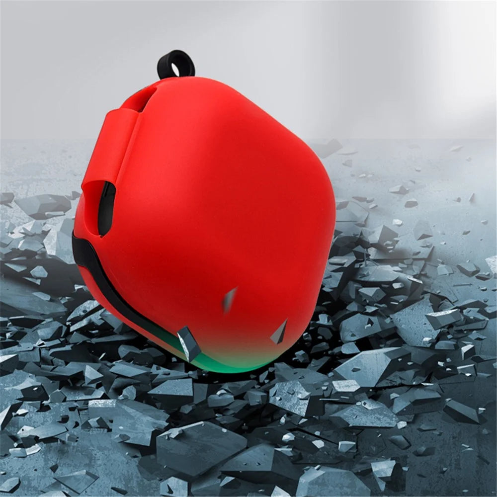 Soft Silicone Wireless Bluetooth-compatible Earphones Case Shock-Resistant Protective Cover with Anti-Lost Buckle for Samsung Galaxy Buds Pro - White - 4