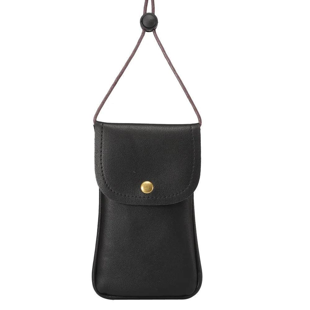 PU Leather Pouch Bag with Strap for iPhone 8 Plus / X / 8 / 6s Plus / Samsung Galaxy Note5, Size: 16.5 x 9.5cm - Black - 1