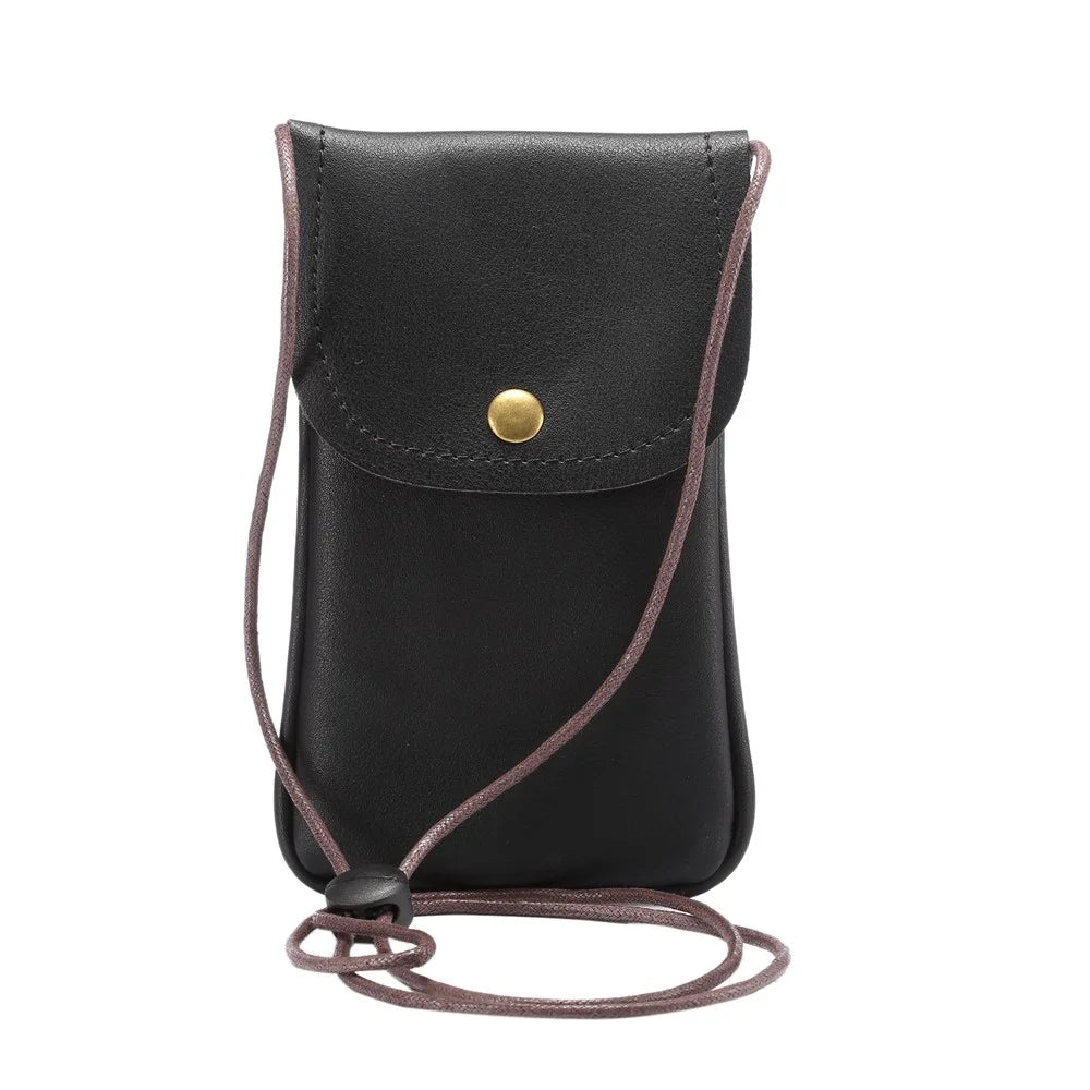 PU Leather Pouch Bag with Strap for iPhone 8 Plus / X / 8 / 6s Plus / Samsung Galaxy Note5, Size: 16.5 x 9.5cm - Black - 2