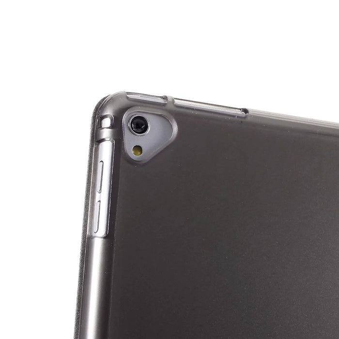 Tri-fold Stand Leather Smart Case for iPad Pro 12.9 inch Silk Texture - Black - 4