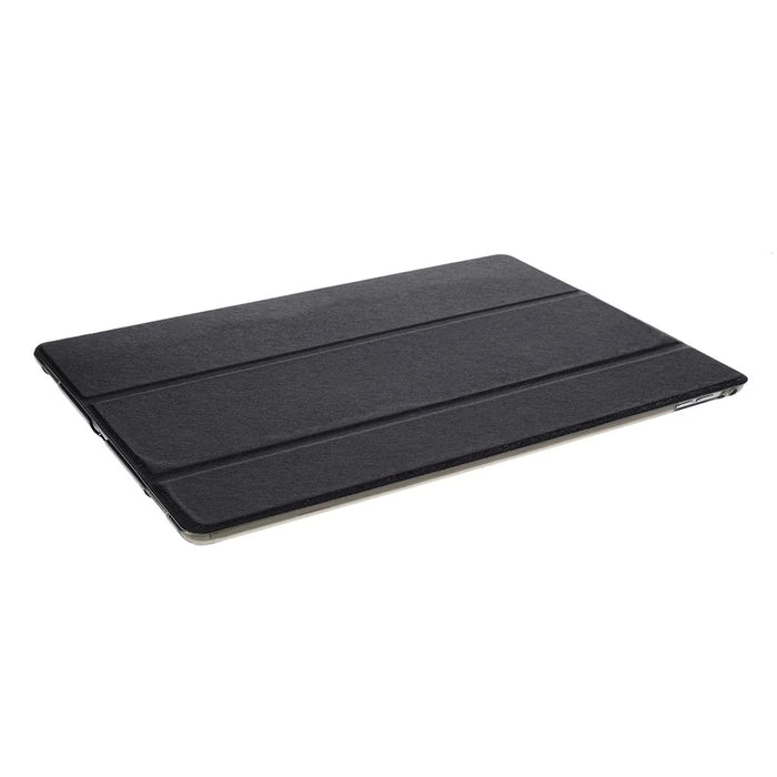 Tri-fold Stand Leather Smart Case for iPad Pro 12.9 inch Silk Texture - Black - 5