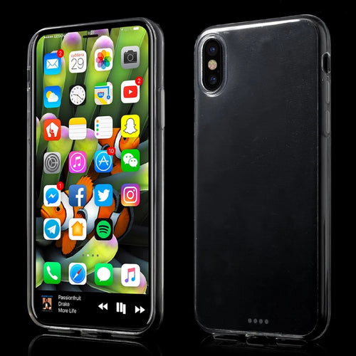Full Protection Ultra Thin See-through TPU Phone Cover for iPhone XS / X/10 5.8 inch - Transparent - 1