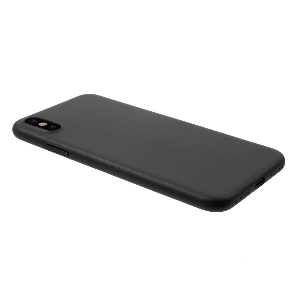 For iPhone X 5.8 inch Ultrathin Matte PC Hard Case Cover - Black - 3