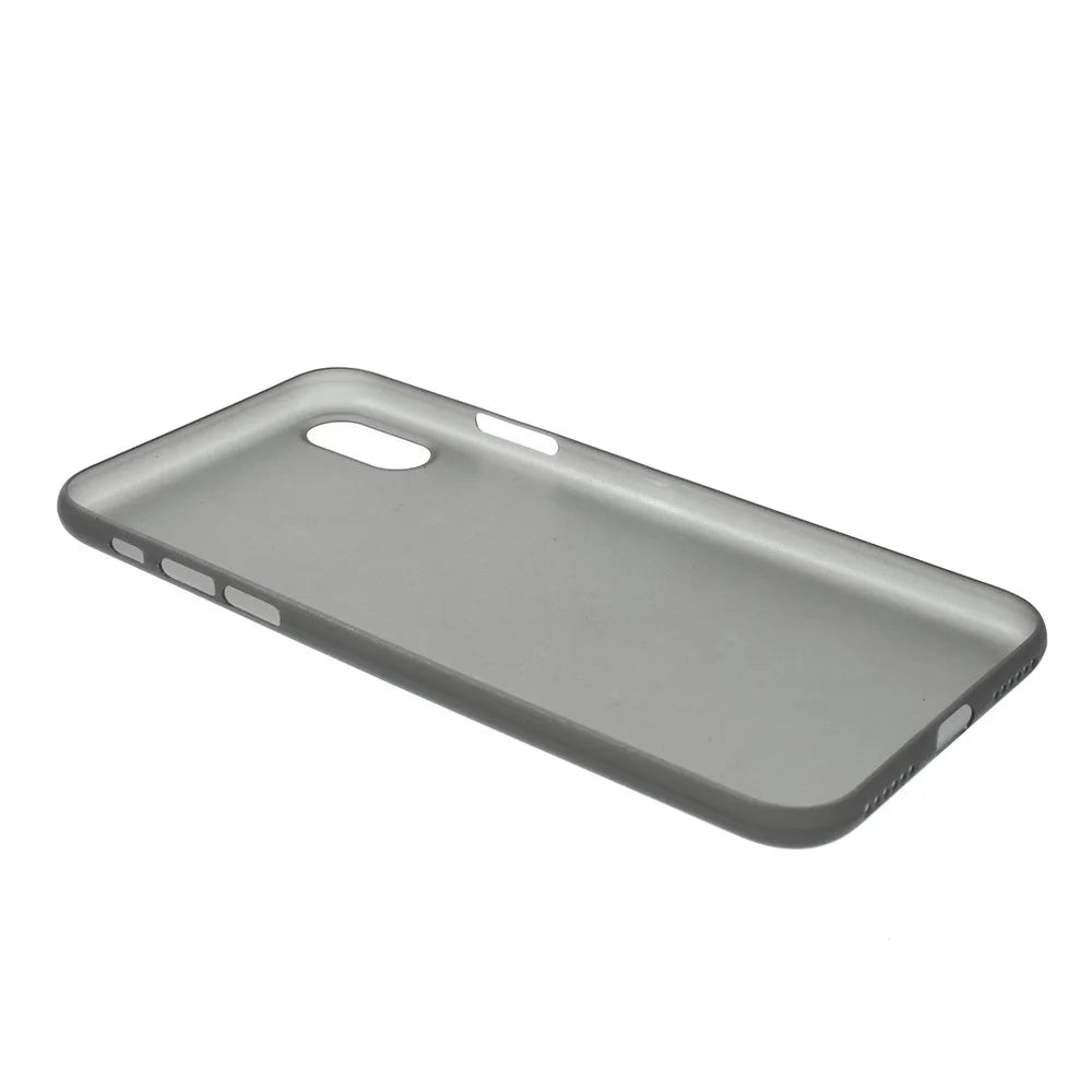 For iPhone X 5.8 inch Ultrathin Matte PC Hard Case Cover - Black - 4