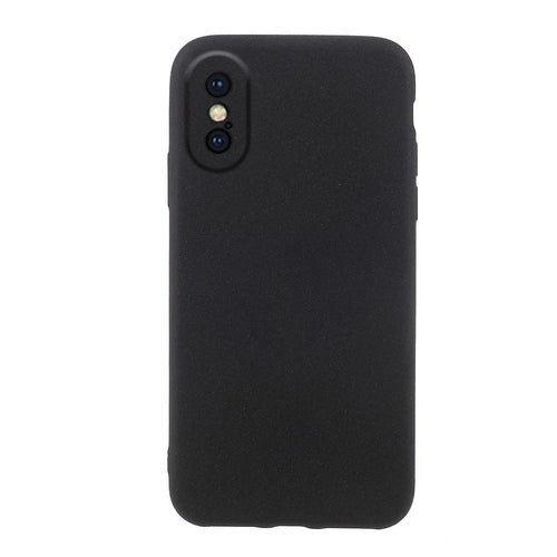 For iPhone XS / X / 10 5.8 inch Frosted Anti-fingerprint TPU Mobile Phone Case Accessory - Black - 1