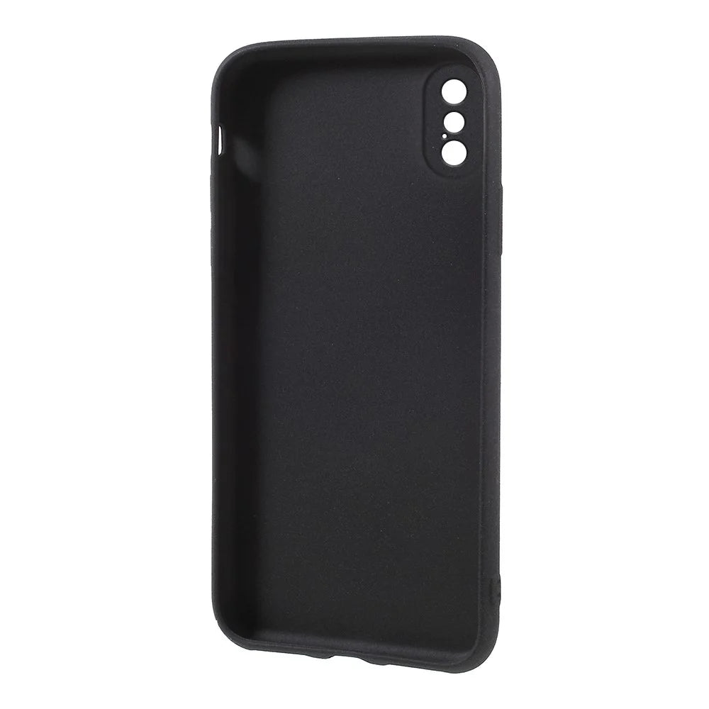 For iPhone XS / X / 10 5.8 inch Frosted Anti-fingerprint TPU Mobile Phone Case Accessory - Black - 3