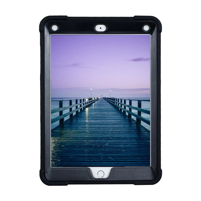 Shock-proof TPU + PC Hybrid Back Case with Kickstand for iPad Pro 9.7 inch - Black - 2