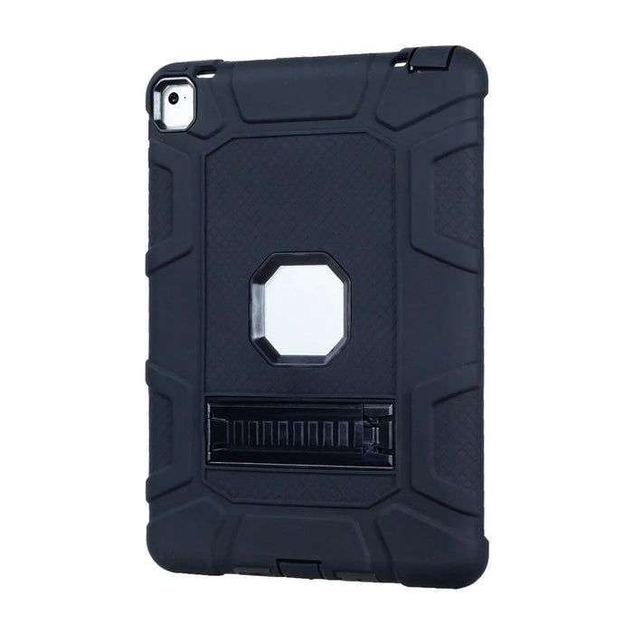 Shock-proof TPU + PC Hybrid Back Case with Kickstand for iPad Pro 9.7 inch - Black - 3
