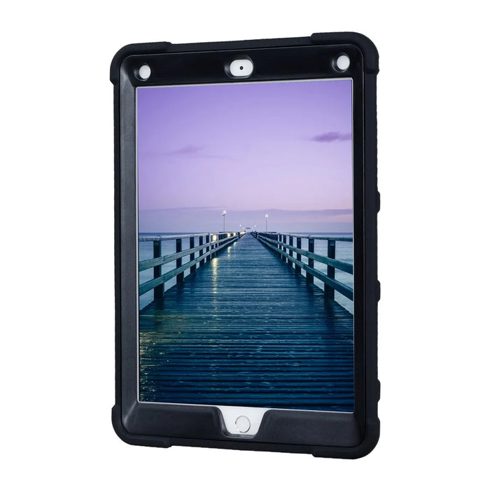 Shock-proof TPU + PC Hybrid Back Case with Kickstand for iPad Pro 9.7 inch - Black - 4