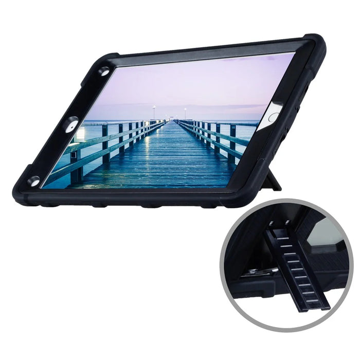 Shock-proof TPU + PC Hybrid Back Case with Kickstand for iPad Pro 9.7 inch - Black - 6