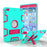 Kickstand PC Silicone Hybrid Armor Protective Cover for iPad mini 3 2 1 - Cyan / Rose - 1