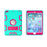 Kickstand PC Silicone Hybrid Armor Protective Cover for iPad mini 3 2 1 - Cyan / Rose - 3