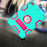 Kickstand PC Silicone Hybrid Armor Protective Cover for iPad mini 3 2 1 - Cyan / Rose - 6