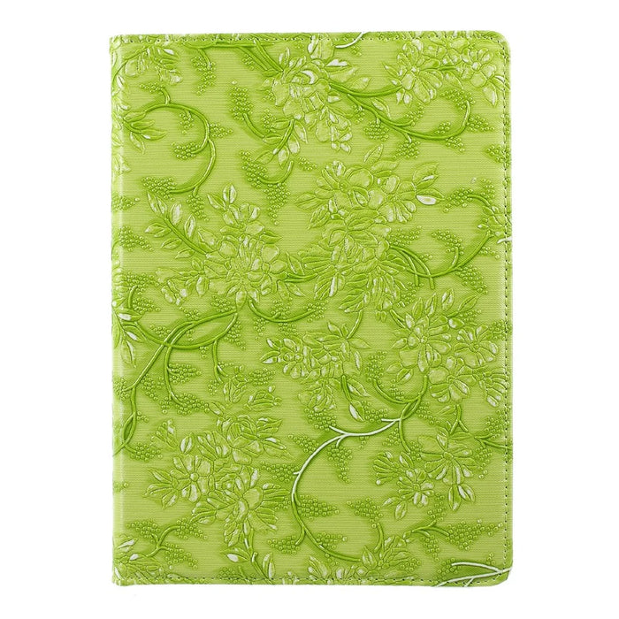 Grapevine Pattern 360 Degree Rotary Leather Stand Cover for iPad 9.7 inch (2018)/9.7 inch (2017) - Green - 2