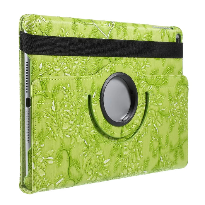 Grapevine Pattern 360 Degree Rotary Leather Stand Cover for iPad 9.7 inch (2018)/9.7 inch (2017) - Green - 4