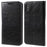 Crazy Horse Genuine Leather Case for iPhone X 5.8 inch, Stand Wallet Flip Folio Protective Cover - Black - 1