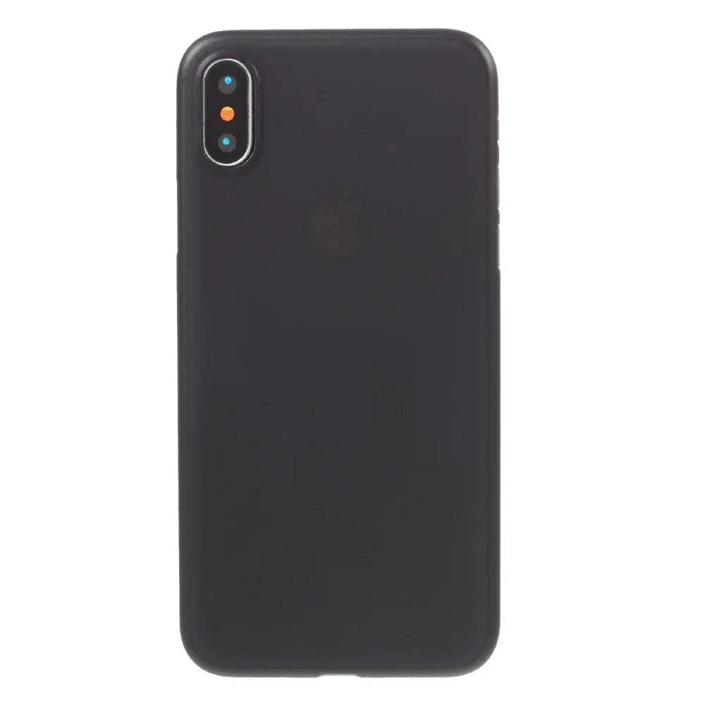 Ultra Thin Plastic Back Case for iPhone X/XS 5.8 inch - Black - 1