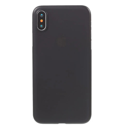 Ultra Thin Plastic Back Case for iPhone X/XS 5.8 inch - Black - 1