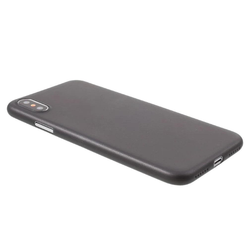 Ultra Thin Plastic Back Case for iPhone X/XS 5.8 inch - Black - 4